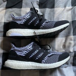 Black and white adidas ultraboost